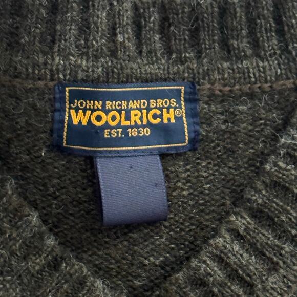 WOOLRICH John Rich And Bros Vintage Loden Heather Wool Sweater Knit Women’s Sz M - Picture 3 of 8
